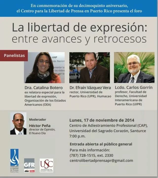 foro “La libertad de expresión: entre avances y retrocesos”